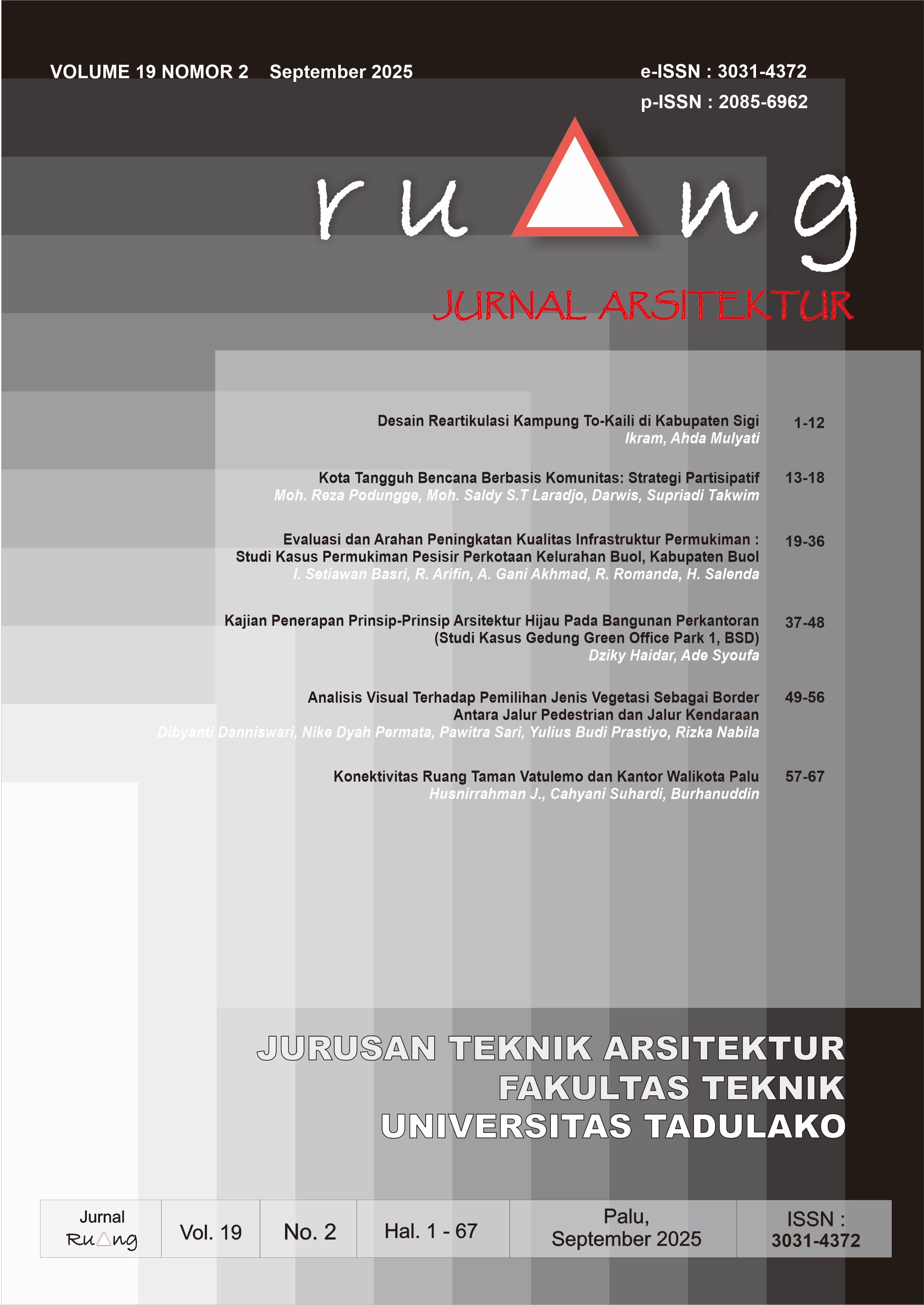					View Vol. 20 No. 1 (2026): JURNAL RUANG
				